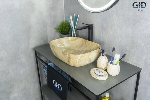 Раковина Gid Mnc548 54450 накладная под камень глянцевая 46x32,5x13,5 Раковина Gid Mnc548 54450 накладная под камень глянцевая 46x32,5x13,5