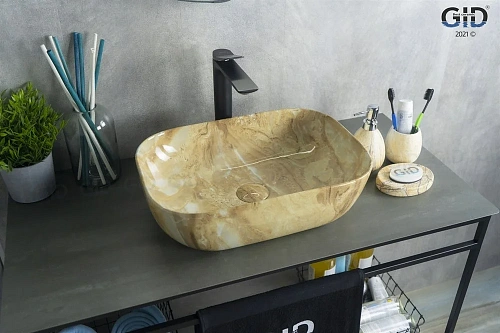 Раковина Gid Mnc548 54450 накладная под камень глянцевая 46x32,5x13,5 Раковина Gid Mnc548 54450 накладная под камень глянцевая 46x32,5x13,5