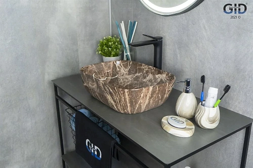 Раковина Gid Mnc549 54451 накладная под камень глянцевая 46x32,5x13,5 Раковина Gid Mnc549 54451 накладная под камень глянцевая 46x32,5x13,5