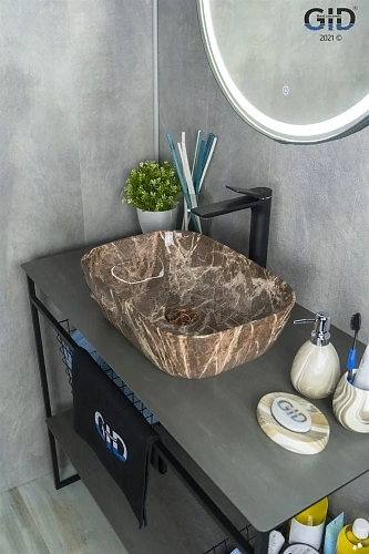 Раковина Gid Mnc549 54451 накладная под камень глянцевая 46x32,5x13,5 Раковина Gid Mnc549 54451 накладная под камень глянцевая 46x32,5x13,5