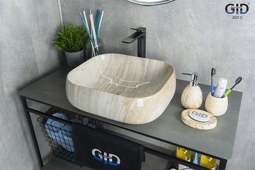 Раковина Gid Mnc554 54452 накладная под камень глянцевая 45x40x14,5 Раковина Gid Mnc554 54452 накладная под камень глянцевая 45x40x14,5