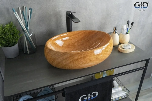 Раковина Gid Mnc578 54454 накладная под камень глянцевая 48x34x15 Раковина Gid Mnc578 54454 накладная под камень глянцевая 48x34x15