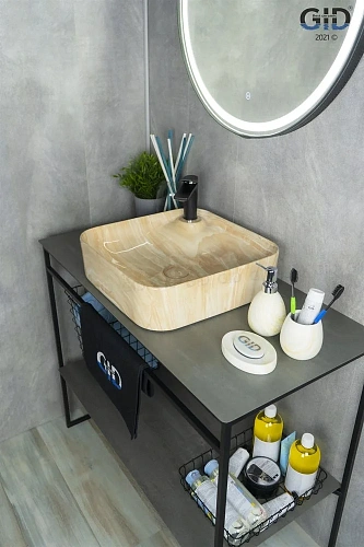 Раковина Gid Mnc591 54455 накладная под камень глянцевая 43x43x12 Раковина Gid Mnc591 54455 накладная под камень глянцевая 43x43x12