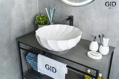 Раковина Gid N9073 51118 накладная белая 46x46x17 Раковина Gid N9073 51118 накладная белая 46x46x17