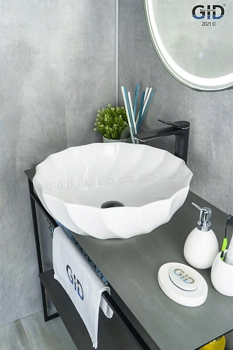 Раковина Gid N9073 51118 накладная белая 46x46x17 Раковина Gid N9073 51118 накладная белая 46x46x17