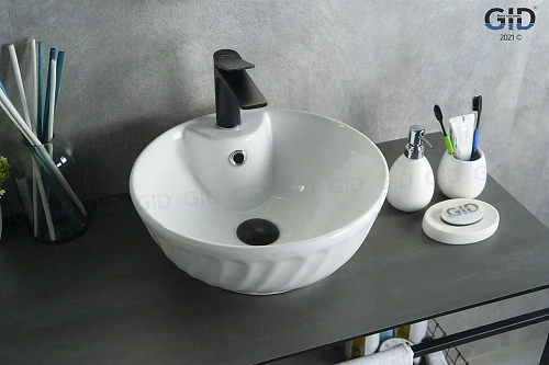 Раковина Gid N9074 51119 накладная белая 41x41x16,5 Раковина Gid N9074 51119 накладная белая 41x41x16,5