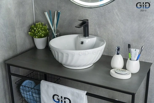 Раковина Gid N9074 51119 накладная белая 41x41x16,5 Раковина Gid N9074 51119 накладная белая 41x41x16,5