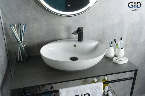 Раковина Gid N9088 51169 накладная белая 55x45x13,5 Раковина Gid N9088 51169 накладная белая 55x45x13,5