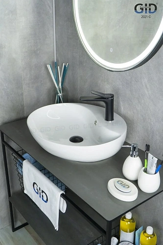 Раковина Gid N9088 51169 накладная белая 55x45x13,5 Раковина Gid N9088 51169 накладная белая 55x45x13,5