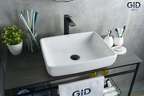 Раковина Gid N9132 51126 накладная белая 49x39x12,5 Раковина Gid N9132 51126 накладная белая 49x39x12,5