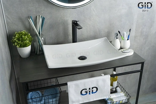 Раковина Gid N9177 51170 накладная белая 60x39x11.5 Раковина Gid N9177 51170 накладная белая 60x39x11.5
