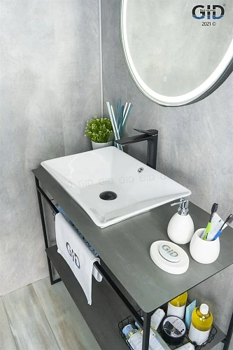 Раковина Gid N9212 51131 накладная белая 56x38x13 Раковина Gid N9212 51131 накладная белая 56x38x13