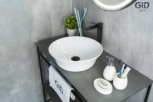 Раковина Gid N9381 51138 накладная белая 41,5x41,5x12,5 Раковина Gid N9381 51138 накладная белая 41,5x41,5x12,5