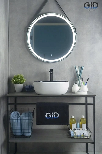 Раковина Gid Nc360 52204 накладная черная / белая 42,5x42,5x14,5 Раковина Gid Nc360 52204 накладная черная / белая 42,5x42,5x14,5