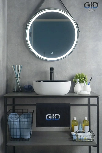 Раковина Gid Nc360 52204 накладная черная / белая 42,5x42,5x14,5 Раковина Gid Nc360 52204 накладная черная / белая 42,5x42,5x14,5