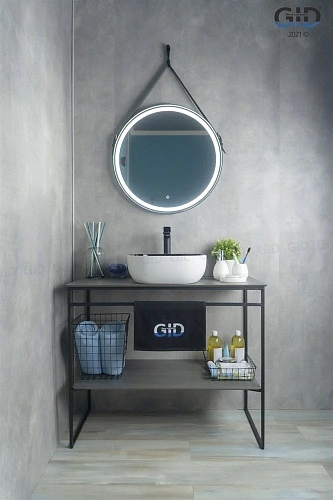 Раковина Gid Nc360 52204 накладная черная / белая 42,5x42,5x14,5 Раковина Gid Nc360 52204 накладная черная / белая 42,5x42,5x14,5