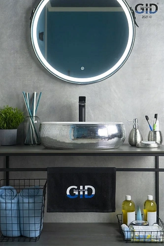 Раковина Gid Nc397 52212 накладная белая / хром 48x34x15 Раковина Gid Nc397 52212 накладная белая / хром 48x34x15