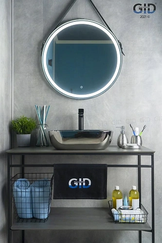 Раковина Gid Nc425 52217 накладная хром 46x32,5x13,5 Раковина Gid Nc425 52217 накладная хром 46x32,5x13,5