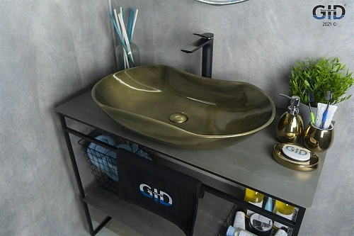 Раковина Gid Nc9175b 52228 накладная бронзовая 66,5x41x12 Раковина Gid Nc9175b 52228 накладная бронзовая 66,5x41x12