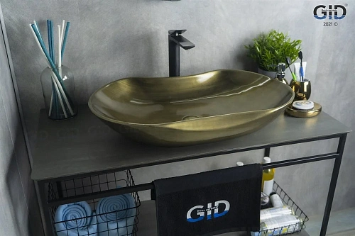 Раковина Gid Nc9175b 52228 накладная бронзовая 66,5x41x12 Раковина Gid Nc9175b 52228 накладная бронзовая 66,5x41x12