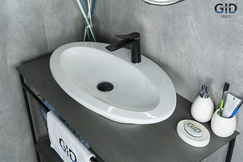 Раковина Gid Tr422 51159 накладная белая 71x42x12 Раковина Gid Tr422 51159 накладная белая 71x42x12