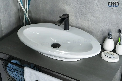 Раковина Gid Tr422 51159 накладная белая 71x42x12 Раковина Gid Tr422 51159 накладная белая 71x42x12