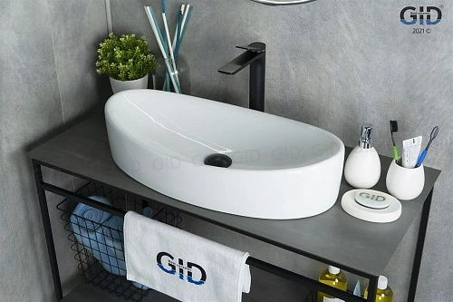 Раковина Gid Tr4898 51160 накладная белая 66x34,5x14,5 Раковина Gid Tr4898 51160 накладная белая 66x34,5x14,5
