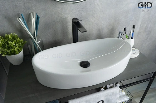 Раковина Gid Tr4898 51160 накладная белая 66x34,5x14,5 Раковина Gid Tr4898 51160 накладная белая 66x34,5x14,5