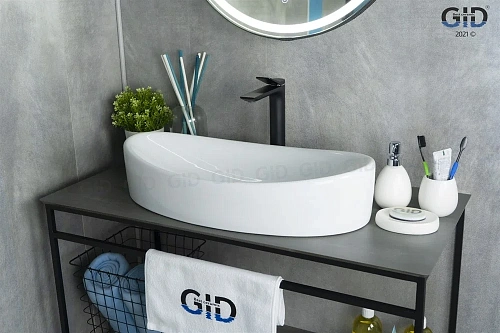 Раковина Gid Tr4898 51160 накладная белая 66x34,5x14,5 Раковина Gid Tr4898 51160 накладная белая 66x34,5x14,5