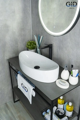 Раковина Gid Tr4898 51160 накладная белая 66x34,5x14,5 Раковина Gid Tr4898 51160 накладная белая 66x34,5x14,5