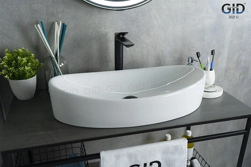 Раковина Gid Tr4898 51160 накладная белая 66x34,5x14,5 Раковина Gid Tr4898 51160 накладная белая 66x34,5x14,5