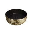 Раковина GROSSMAN Color GR-5010GBL (355x355x115) золото черная внутри Раковина GROSSMAN Color GR-5010GBL (355x355x115) золото черная внутри