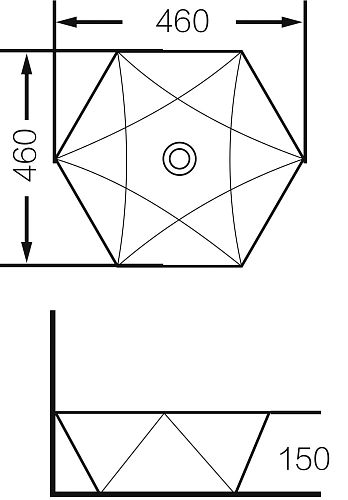 Раковина GROSSMAN GR-3029 (460x460x150) белая Раковина GROSSMAN GR-3029 (460x460x150) белая