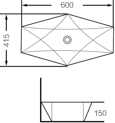 Раковина GROSSMAN GR-3030 (600x415x130) белая Раковина GROSSMAN GR-3030 (600x415x130) белая