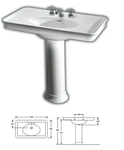 Раковина HATRIA DOLCEVITA Y0F001 100 см Раковина HATRIA DOLCEVITA Y0F001 100 см