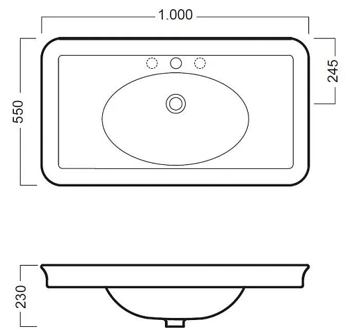 Раковина HATRIA DOLCEVITA Y0F001+Y0FN01 с ногами на 100 см Раковина HATRIA DOLCEVITA Y0F001+Y0FN01 с ногами на 100 см