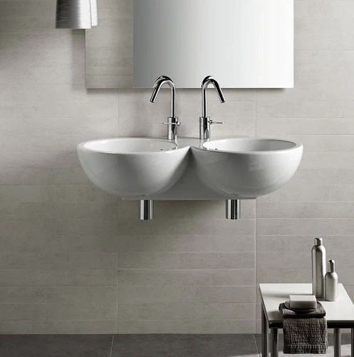 Раковина HATRIA YOU&ME Y0HF01 двойная на 92 см Раковина HATRIA YOU&ME Y0HF01 двойная на 92 см