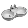 Раковина HATRIA YOU&ME Y0HF01 двойная на 92 см Раковина HATRIA YOU&ME Y0HF01 двойная на 92 см