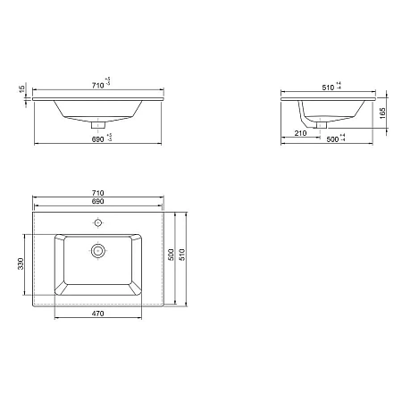 Раковина Ibiza CeraStyle 050200-u-01 71 см Раковина Ibiza CeraStyle 050200-u-01 71 см