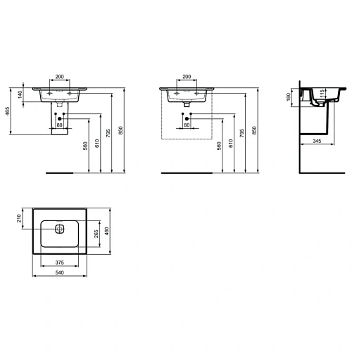 Раковина Ideal Standard STRADA II T363201 54 см Раковина Ideal Standard STRADA II T363201 54 см