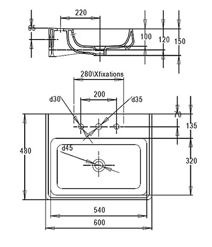 Раковина Jacob Delafon Fit E1188-00 60х48 см Раковина Jacob Delafon Fit E1188-00 60х48 см