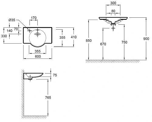 Раковина Jacob Delafon Formilia Spherik E4503-00 60 см Раковина Jacob Delafon Formilia Spherik E4503-00 60 см