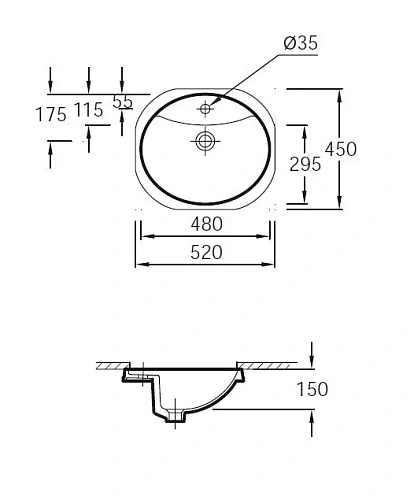 Раковина Jacob Delafon Odeon 52 см E1357-00 Раковина Jacob Delafon Odeon 52 см E1357-00