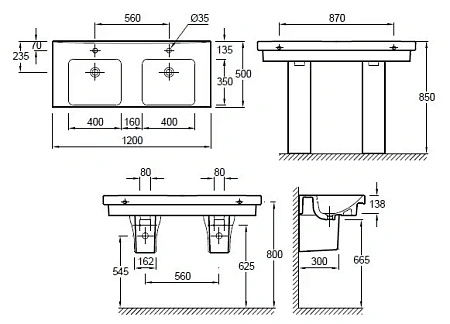 Раковина Jacob Delafon Odeon Up 120x50 E4730 E4730-00 Раковина Jacob Delafon Odeon Up 120x50 E4730 E4730-00