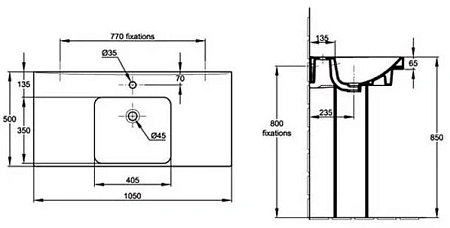 Раковина Jacob Delafon Odeon Up E4731-00 Раковина Jacob Delafon Odeon Up E4731-00