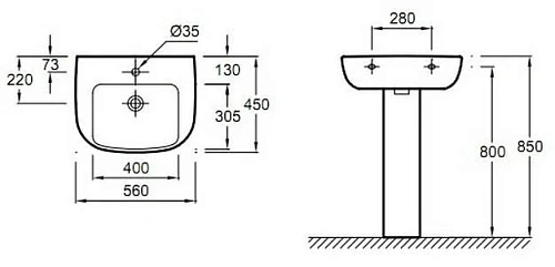 Раковина Jacob Delafon Odeon Up E4737-00 Раковина Jacob Delafon Odeon Up E4737-00