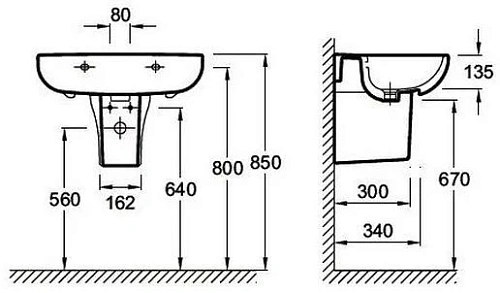 Раковина Jacob Delafon Odeon Up E4743-00 65х45 см Раковина Jacob Delafon Odeon Up E4743-00 65х45 см