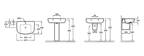 Раковина Jacob Delafon Odeon Up E4755G-00 Раковина Jacob Delafon Odeon Up E4755G-00