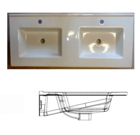 Раковина Jacob Delafon Ola 101 см EXUA112-00 Раковина Jacob Delafon Ola 101 см EXUA112-00