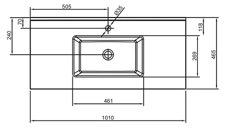 Раковина Jacob Delafon Ola 101 см EXUA112-00 Раковина Jacob Delafon Ola 101 см EXUA112-00